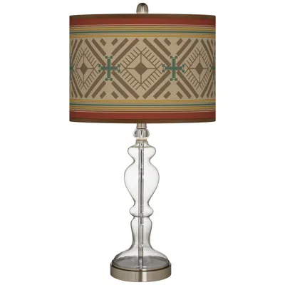 Giclee Glow Desert Diamonds Giclee Apothecary Clear Glass Table Lamp