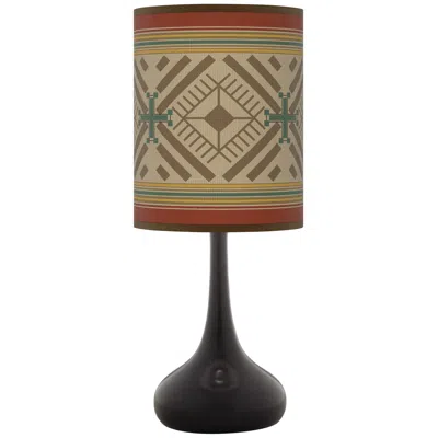 Giclee Glow Desert Diamonds Giclee Black Droplet Table Lamp