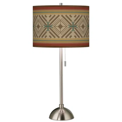 Giclee Glow Desert Diamonds Giclee Brushed Nickel Table Lamp