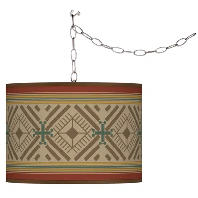 Giclee Glow Desert Diamonds  Plug-in Swag Pendant
