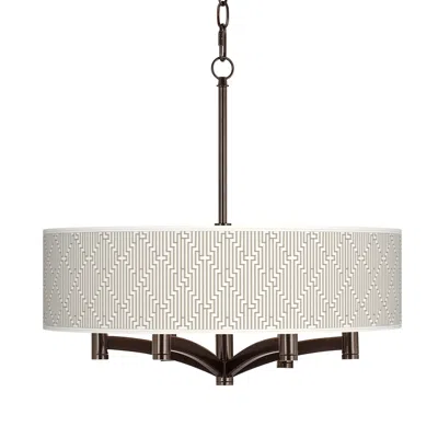 Giclee Glow Diamond Maze Ava 6-light Bronze Pendant Chandelier
