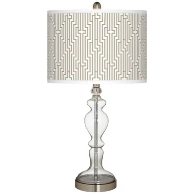 Giclee Glow Diamond Maze Giclee Apothecary Clear Glass Table Lamp