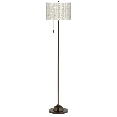 Giclee Glow Diamond Maze  Bronze Club Floor Lamp