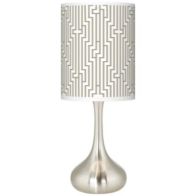 Giclee Glow Diamond Maze Giclee Modern Droplet Table Lamp