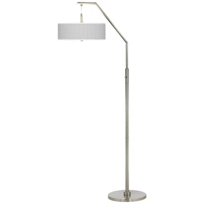 Giclee Glow Diamonds Giclee Shade Arc Floor Lamp