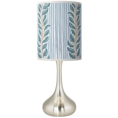 Giclee Glow Drifting Petals 23 1/2" High Silver Droplet Table Lamp