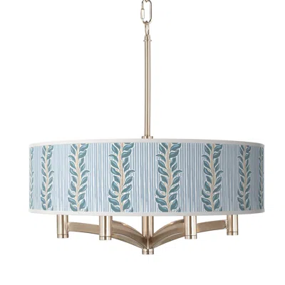 Giclee Glow Drifting Petals Ava 6-light Nickel Pendant Chandelier