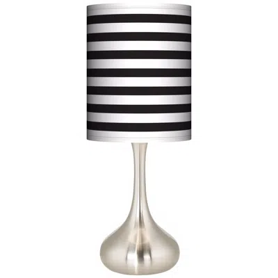 Giclee Glow Droplet 23 1/2" Black Stripe Modern Coastal Table Lamp