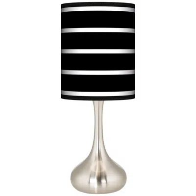 Giclee Glow Droplet 23 1/2" Bold Black Stripe Shade Modern Table Lamp