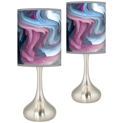 Giclee Glow Droplet 23 1/2" Europa Shade Table Lamps Set Of 2