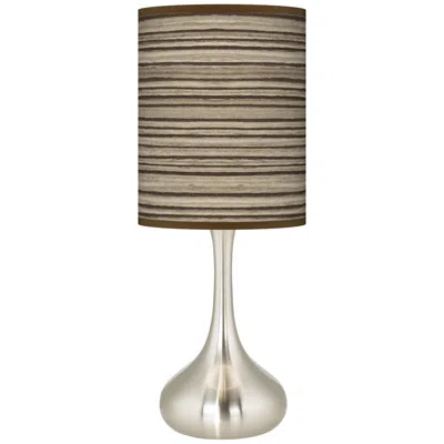 Giclee Glow Droplet 23 1/2" Faux Cedar Zebrawood Shade Table Lamp