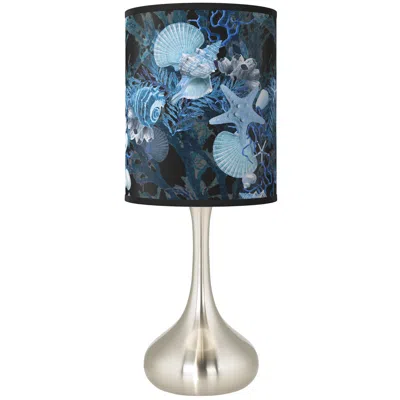 Giclee Glow Droplet 23 1/2" High Coastal Blue Seas Shade Table Lamp