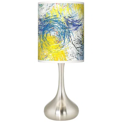 Giclee Glow Droplet 23 1/2" Starry Dawn Shade Modern Table Lamp