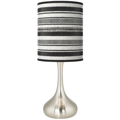 Giclee Glow Droplet 23 1/2" Stripes Noir Nickel Finish Table Lamp