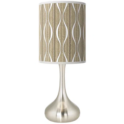 Giclee Glow Droplet 23 1/2" Swell Shade With Modern Table Lamp