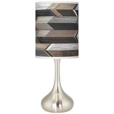 Giclee Glow Droplet 23 1/2" Woodwork Arrows Shade Table Lamp