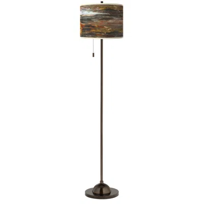 Giclee Glow Embracing Change  Bronze Club Floor Lamp