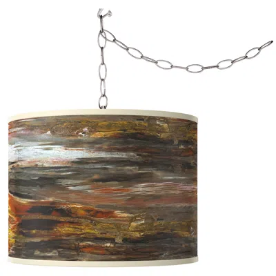 Giclee Glow Embracing Change Shade 13 1/2" Wide Plug-in Swag Pendant
