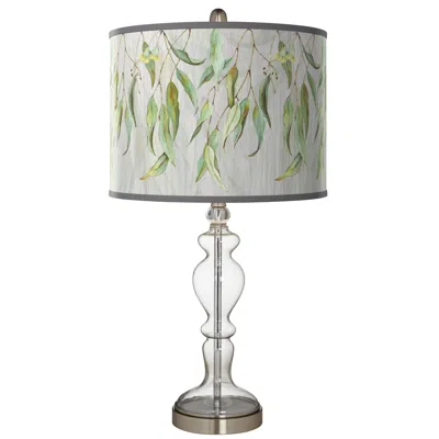Giclee Glow Eucalyptus Giclee Apothecary Clear Glass Table Lamp