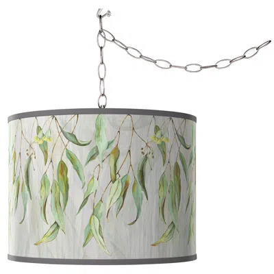 Giclee Glow Eucalyptus  Plug-in Swag Pendant