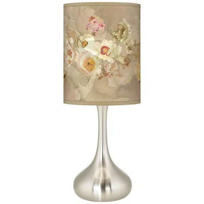 Giclee Glow Floral Spray Giclee Droplet Table Lamp