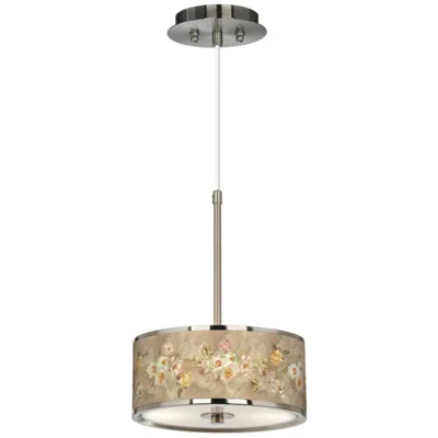 Giclee Glow Floral Spray  10 1/4" Wide Pendant Light
