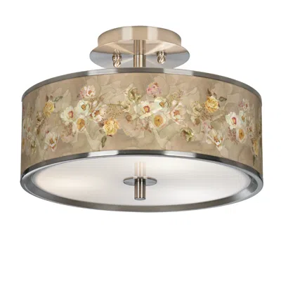 Giclee Glow Floral Spray  14" Wide Ceiling Light