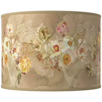 Giclee Glow Floral Spray Giclee Round Drum Lamp Shade 15.5x15.5x11 (spider)