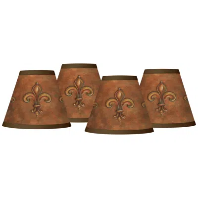 Giclee Glow Florentine Lily Giclee Set Of Four Shades 3x6x5 (clip-on)