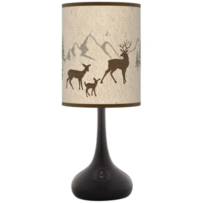 Giclee Glow Giclee Black Droplet 23 1/2" Deer Lodge Table Lamp
