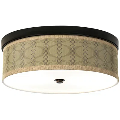 Giclee Glow Giclee Gallery Colette Tan Pattern 14" Wide Bronze Led Ceiling Light
