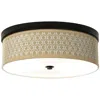 Giclee Glow Giclee Gallery Rustic Mod Pattern 14" Wide Bronze Led Ceiling Light