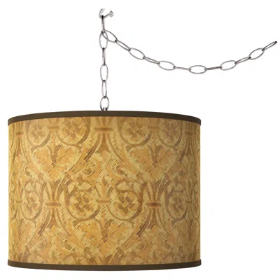 Giclee Glow Golden Versailles  Plug-in Swag Pendant