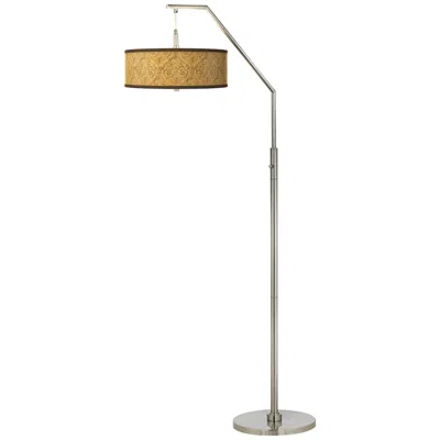 Giclee Glow Golden Versailles Giclee Shade Arc Floor Lamp