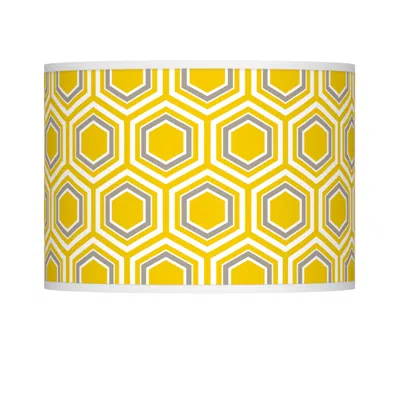 Giclee Glow Honeycomb Yellow  Lamp Shade 13.5x13.5x10 (spider)