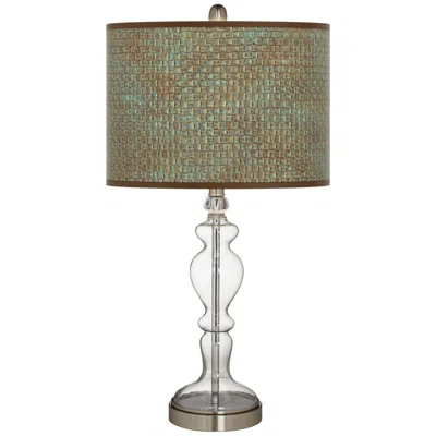 Giclee Glow Interweave Patina Giclee Apothecary Clear Glass Table Lamp