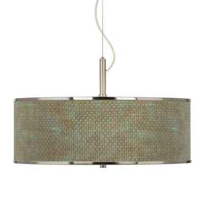 Giclee Glow Interweave Patina  20" Wide Pendant Light