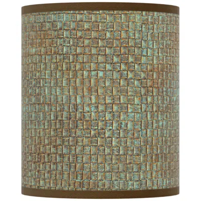 Giclee Glow Interweave Patina  Drum Lamp Shade 10x10x12 (spider)