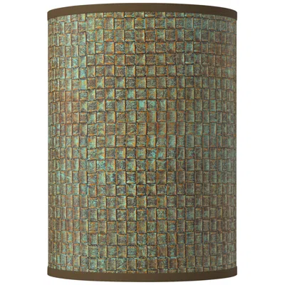 Giclee Glow Interweave Patina Giclee Round Cylinder Lamp Shade 8x8x11 (spider)
