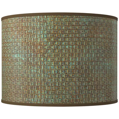 Giclee Glow Interweave Patina Giclee Round Drum Lamp Shade 15.5x15.5x11 (spider)