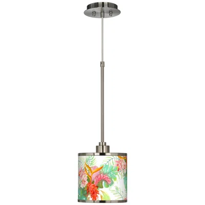 Giclee Glow Island Floral  Mini Pendant Light