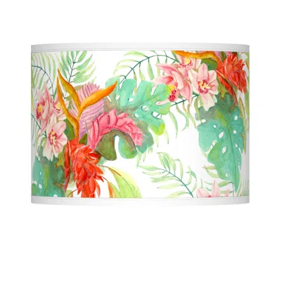 Giclee Glow Island Floral Giclee Lamp Shade 13.5x13.5x10 (spider)