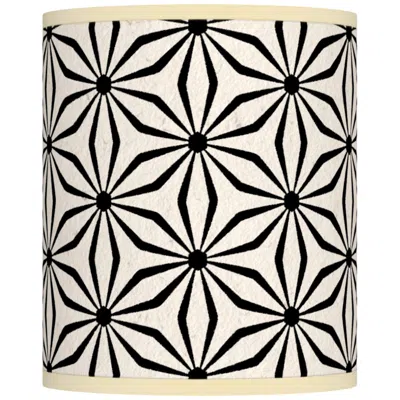 Giclee Glow Kaleidoscope Flowers Drum Shade 10x10x12 (spider)