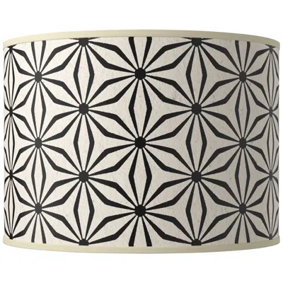 Giclee Glow Kaleidoscope Flowers Giclee Round Drum Lamp Shade 15.5x15.5x11 (spider)