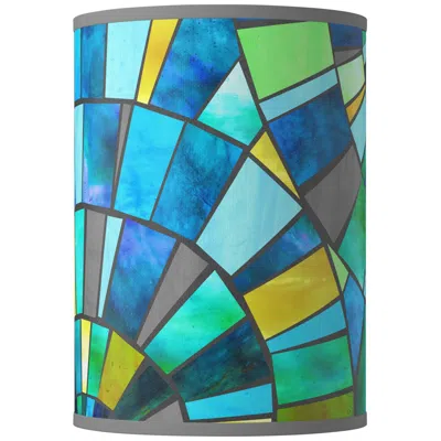 Giclee Glow Lagos Mosaic Giclee Round Cylinder Lamp Shade 8x8x11 (spider)