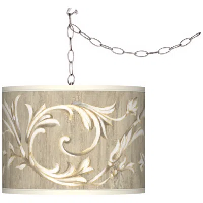 Giclee Glow Laurel Court  Plug-in Swag Pendant