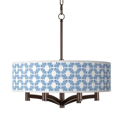 Giclee Glow Leaf Symmetry Ava 6-light Bronze Pendant Chandelier