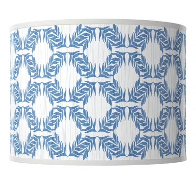 Giclee Glow Leaf Symmetry Pattern  Blue Lamp Shade 13.5x13.5x10 (spider)