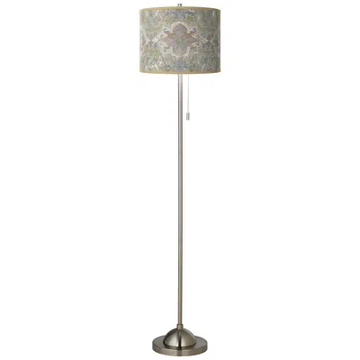 Giclee Glow Lucrezia Brushed Nickel Pull Chain Floor Lamp