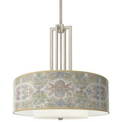 Giclee Glow Lucrezia Carey 24" Brushed Nickel 4-light Chandelier